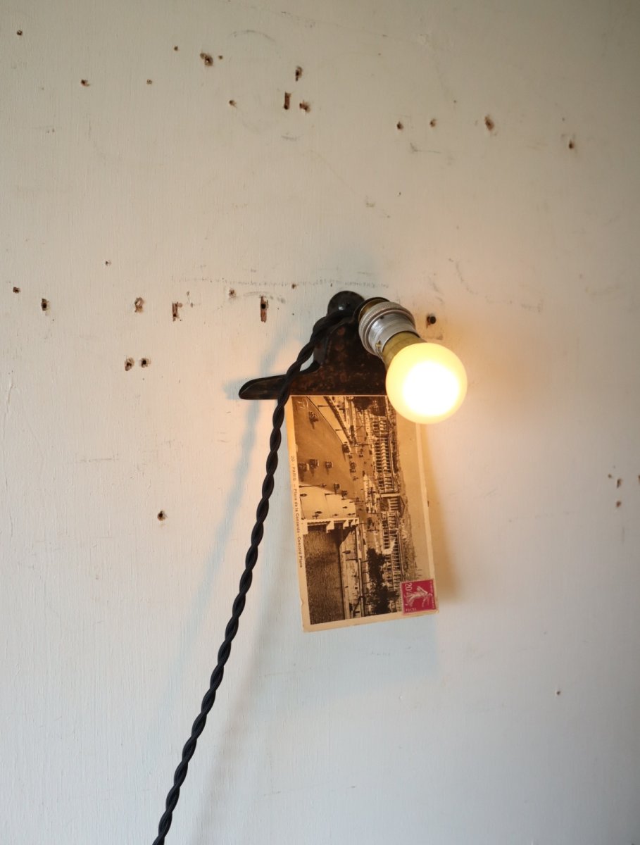 画像6: No.227　アルミソケットとブリキクリップのランプ(D) (6)