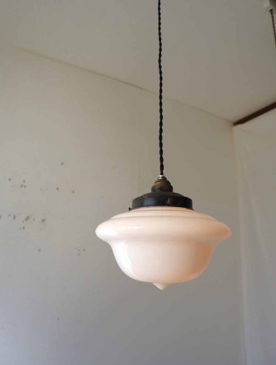 画像3: No.223　乳白グローブのペンダントライト (3)