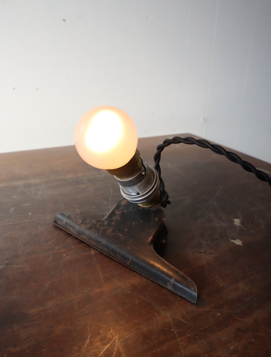 画像4: No.227　アルミソケットとブリキクリップのランプ(D) (4)