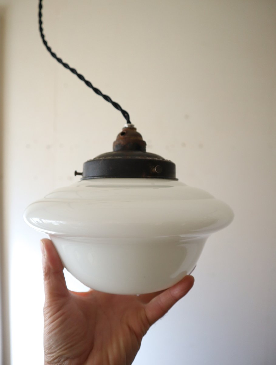 画像24: No.223　乳白グローブのペンダントライト (24)